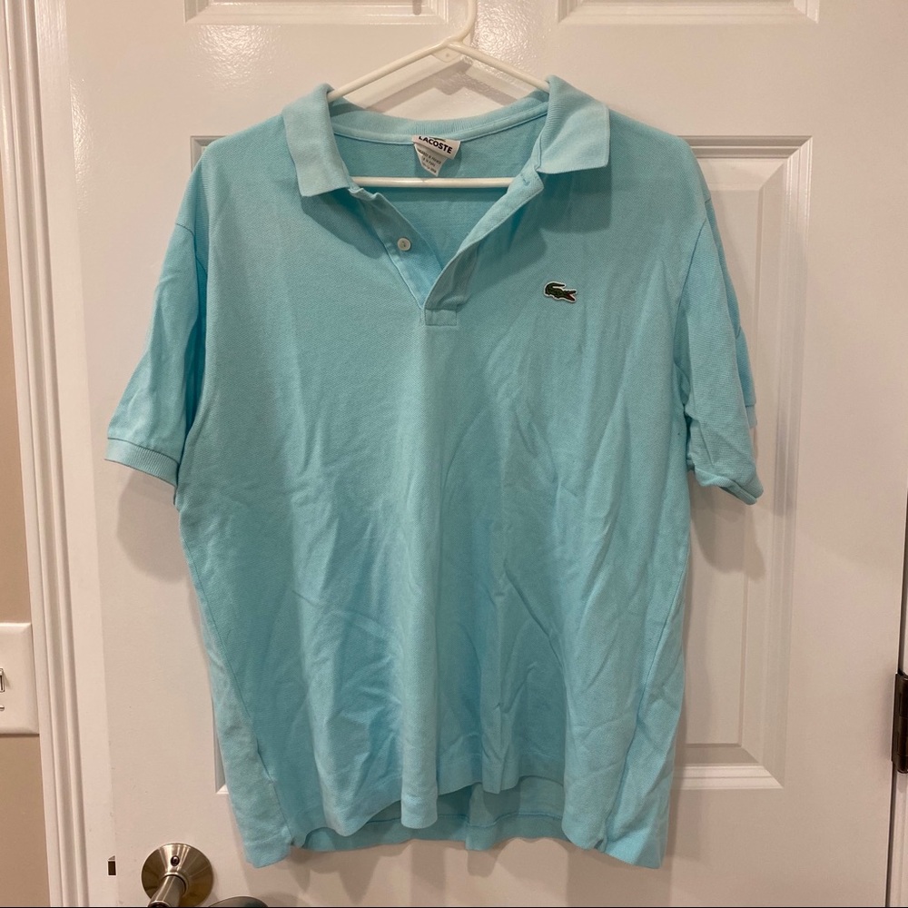 Teal Lacoste Polo - size medium